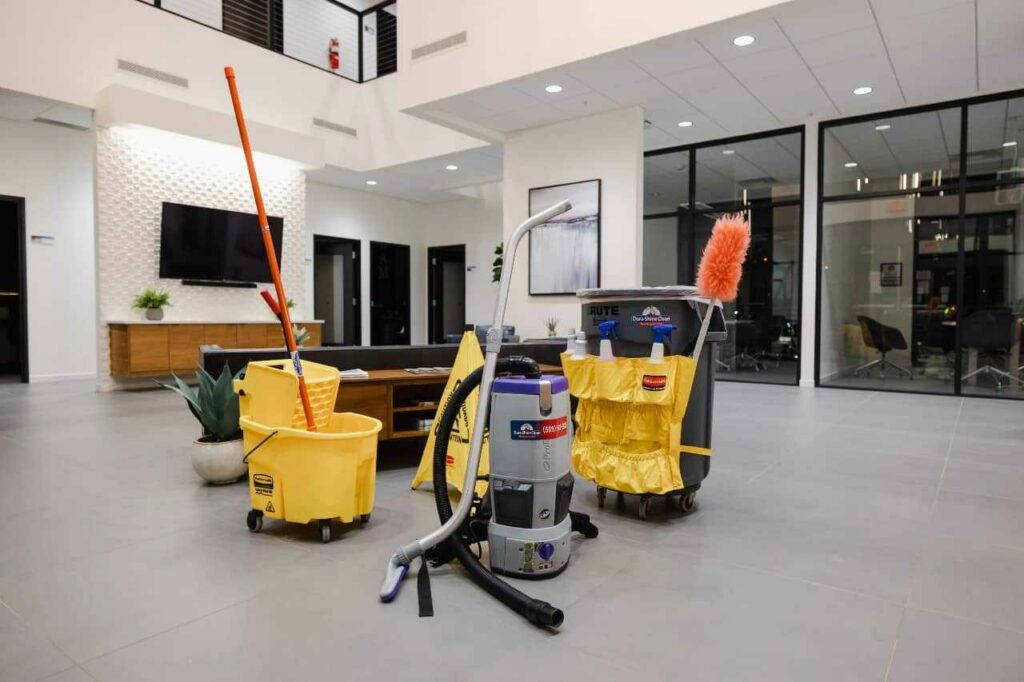 cleaning equipment used in our janitorial services in Tri-Cities, WA Dura-Shine Clean