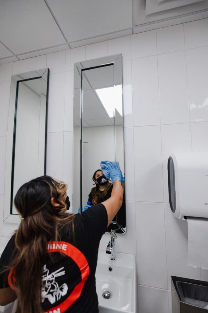 high touch cleaning area